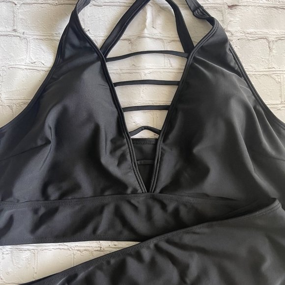 *SOLD* Shein Ladder Cut Out Black High Waisted Bikini NWT 3X - Picture 5 of 7